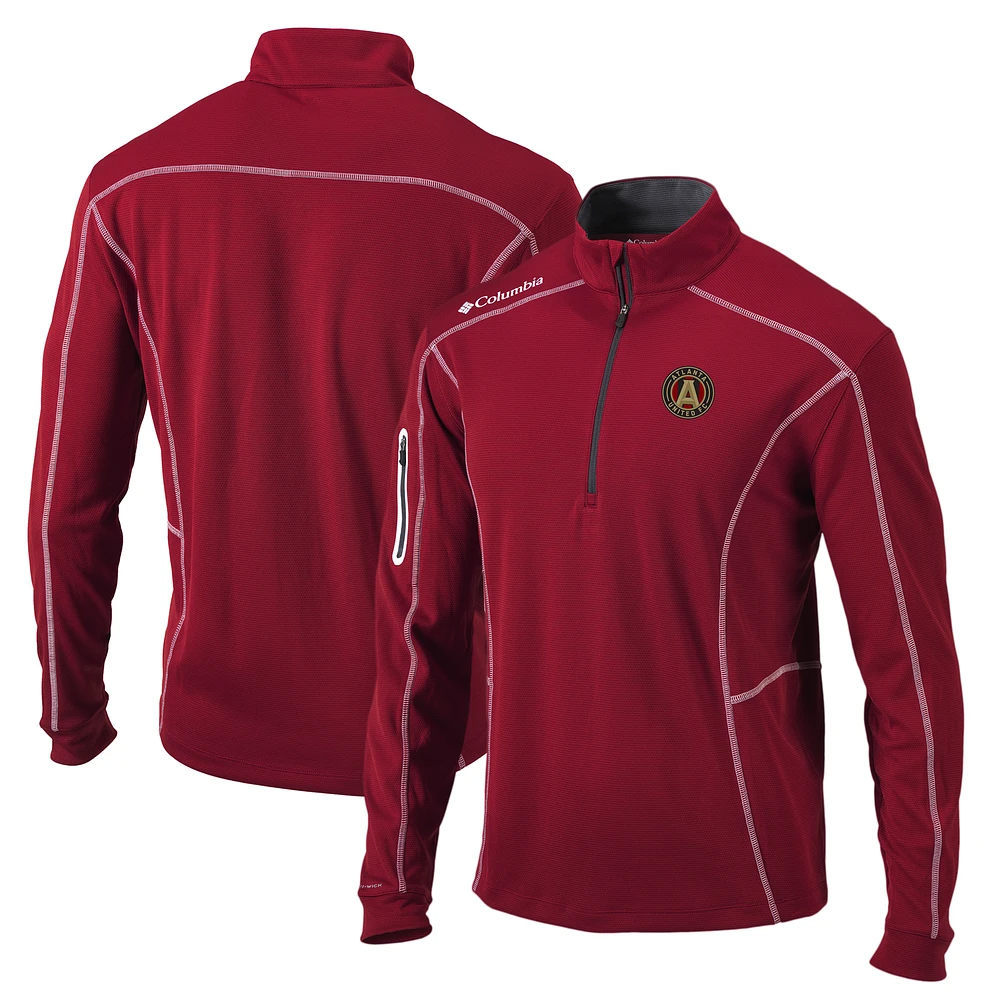 Men's Columbia Red Atlanta United FC Team Shotgun Quarter-Zip Pullover Jacket