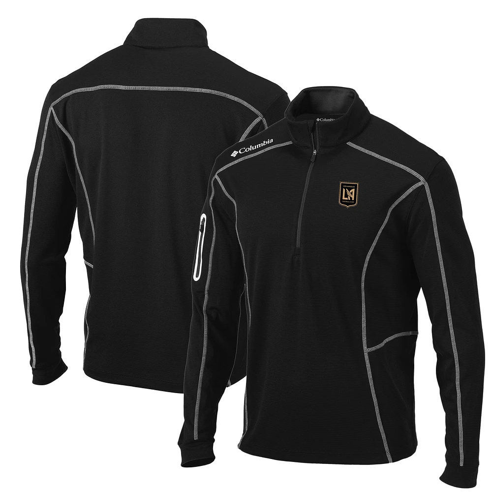 Men's Columbia Black LAFC Shotgun Quarter-Zip Pullover Jacket