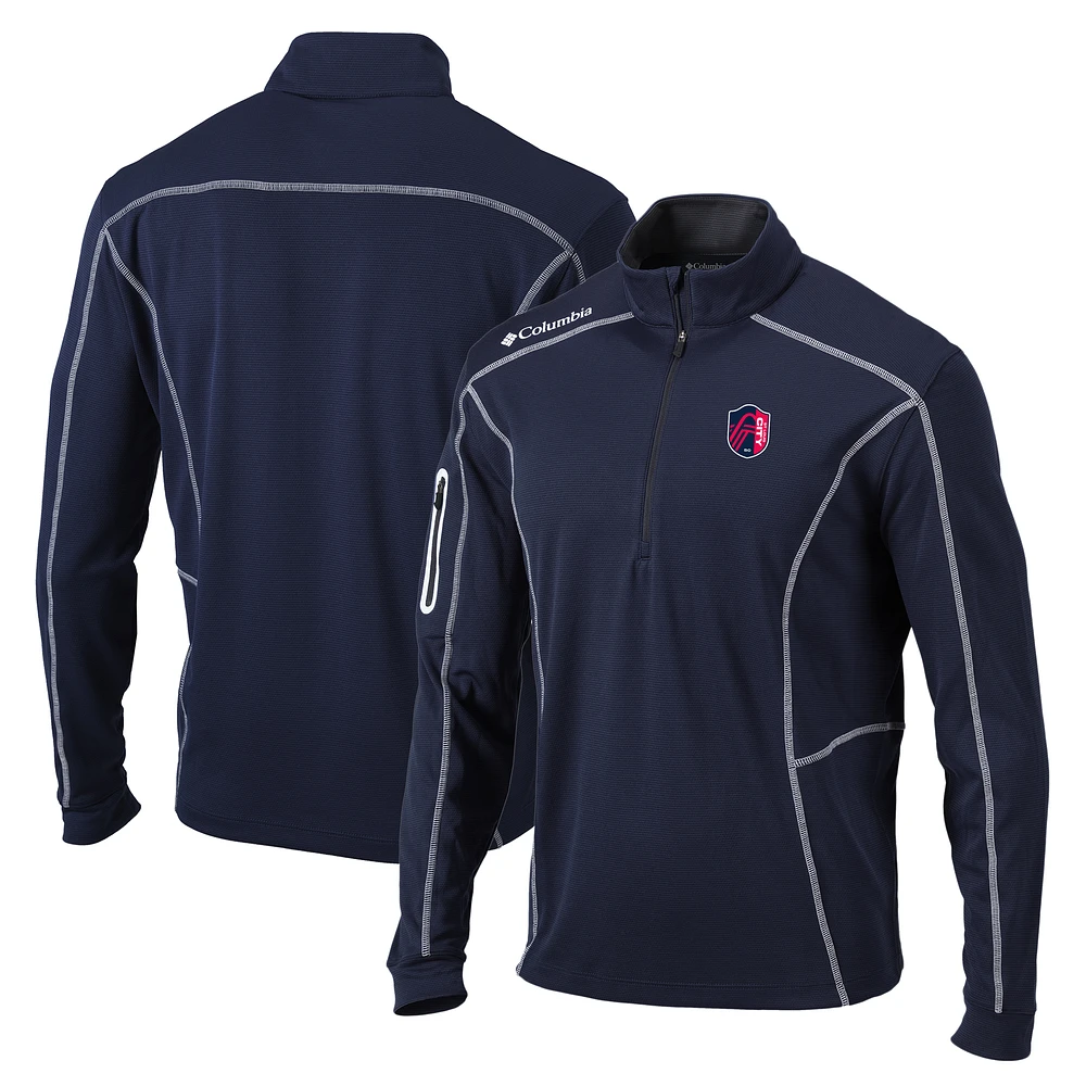 Men's Columbia Navy St. Louis City SC Shotgun Quarter-Zip Pullover Jacket