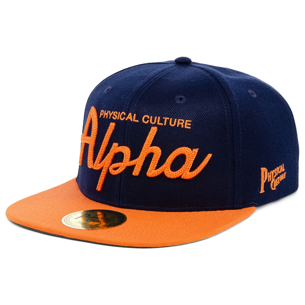 Men's Physical Culture Navy Alpha Physical Culture Club Black Fives Snapback Adjustable Hat
