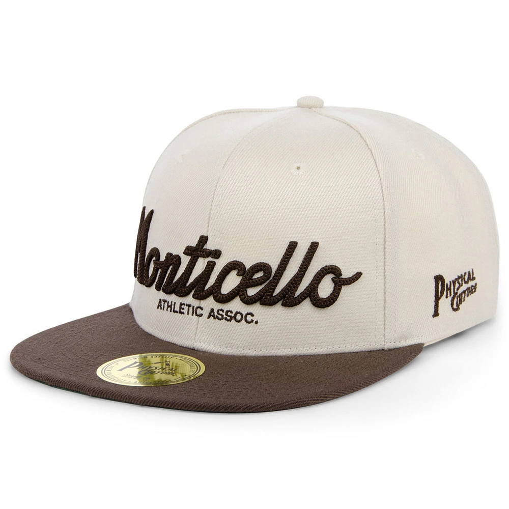 Men's Physical Culture Cream Monticello Athletic Association Black Fives Snapback Adjustable Hat