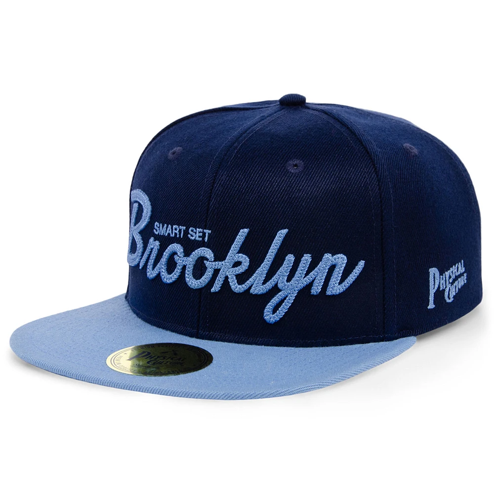 Men's Physical Culture Navy Smart Set Athletic Club of Brooklyn Black Fives Snapback Adjustable Hat