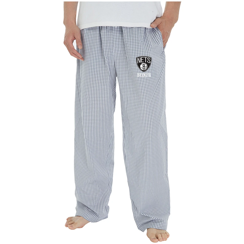Men's Concepts Sport Gray/White Brooklyn Nets Tradition Woven Pants