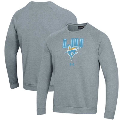 Men's Under Armour Gray LIU Sharks All Day Fleece Pullover Sweatshirt