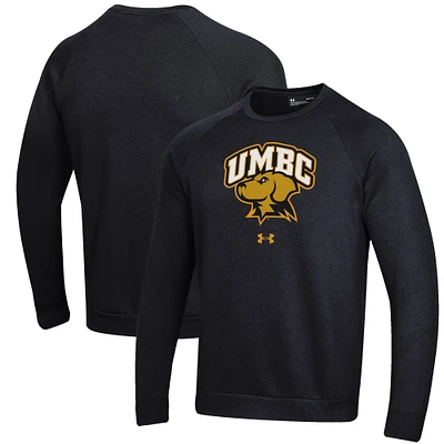 Men's Under Armour Black UMBC Retrievers All Day Fleece Pullover Sweatshirt