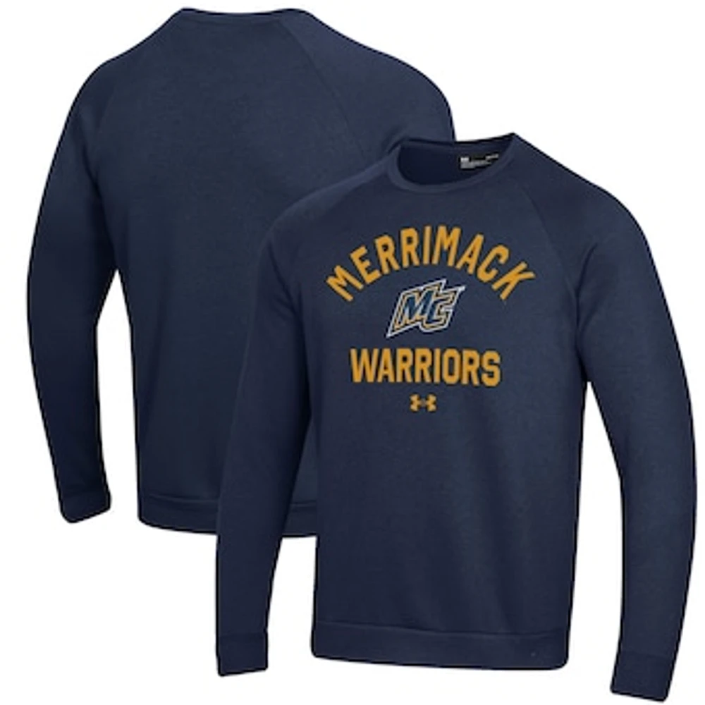 Men's Under Armour Navy Merrimack College Warriors All Day Fleece Pullover Sweatshirt