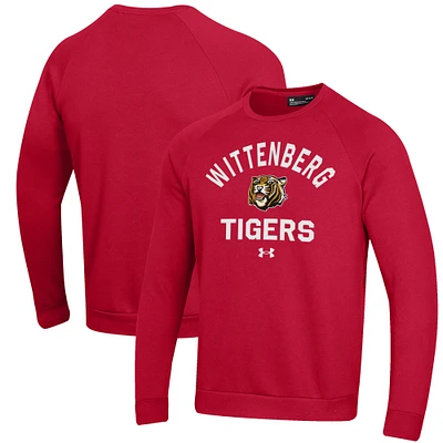 Men's Under Armour Red Wittenberg University Tigers All Day Fleece Pullover Sweatshirt