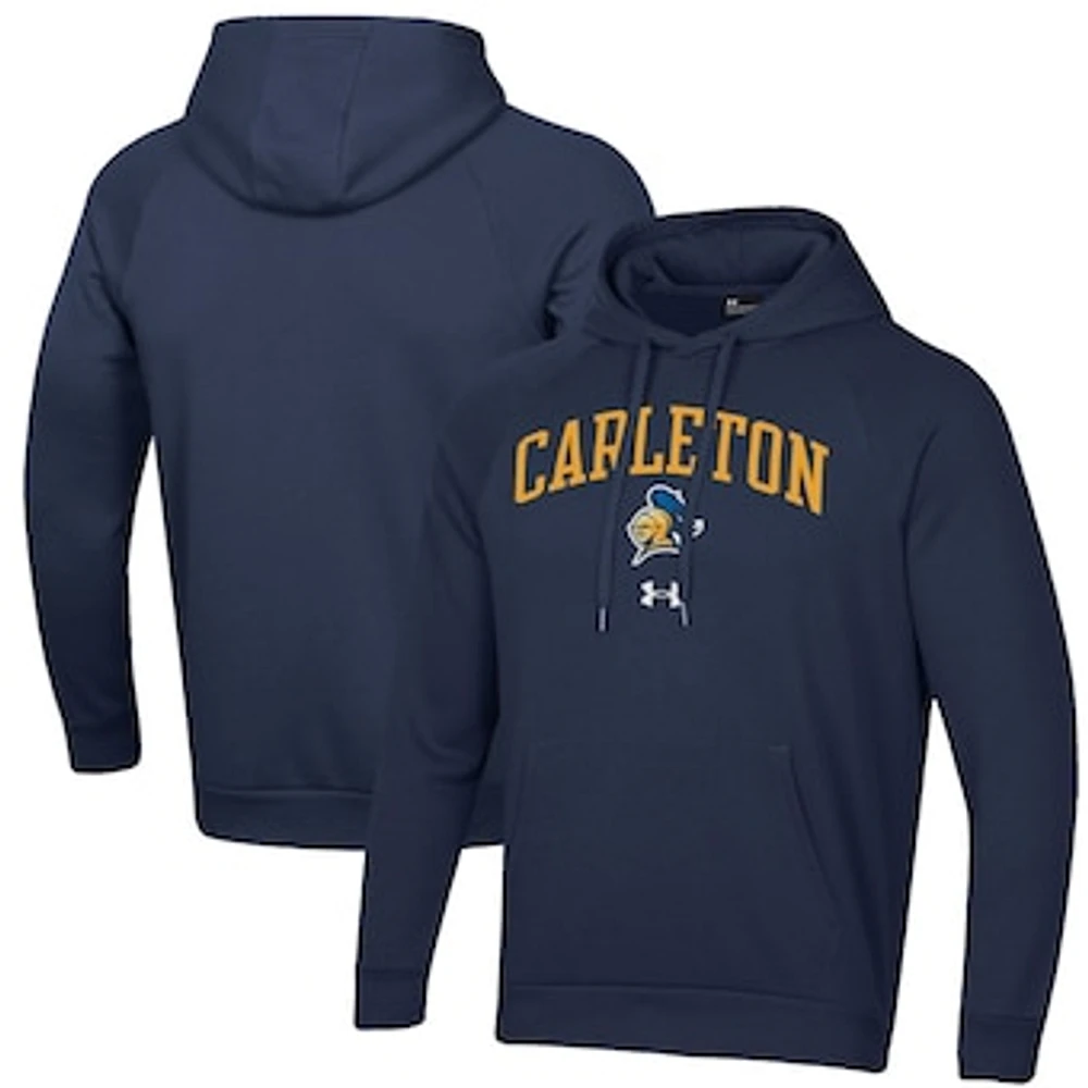 Men's Under Armour Navy Carleton Knights All Day Fleece Pullover Hoodie