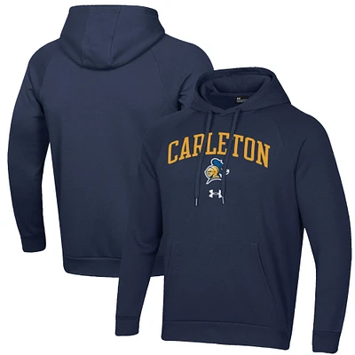 Men's Under Armour Navy Carleton Knights All Day Fleece Pullover Hoodie