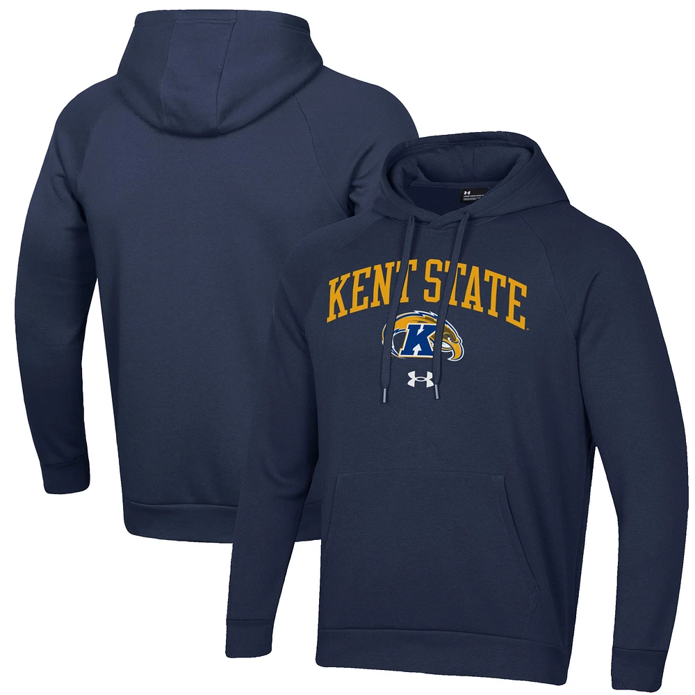 Men's Under Armour Navy Kent State Golden Flashes All Day Fleece Pullover Hoodie