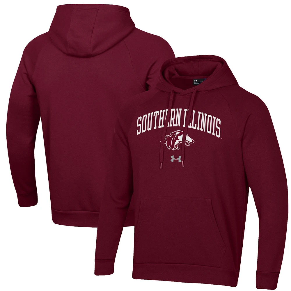 Men's Under Armour Maroon Southern Illinois Salukis All Day Fleece Pullover Hoodie