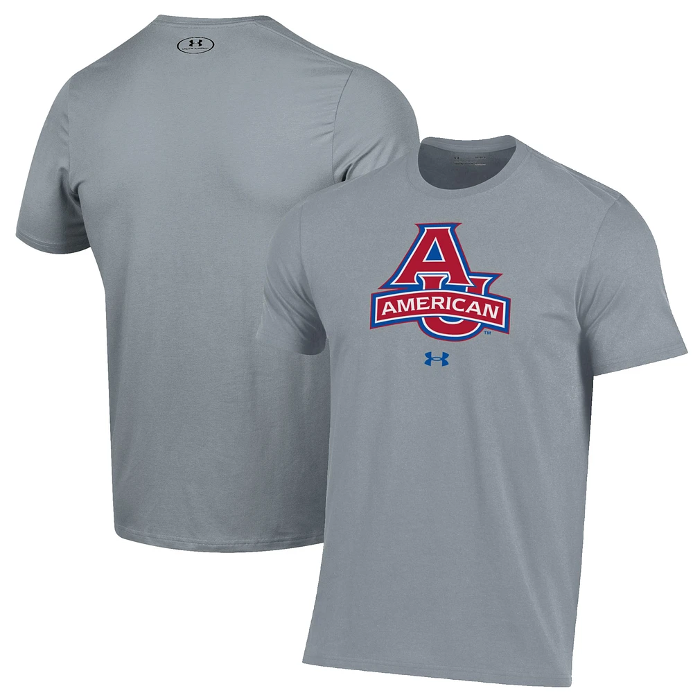 Men's Under Armour Gray American University Eagles Primary Performance T-Shirt