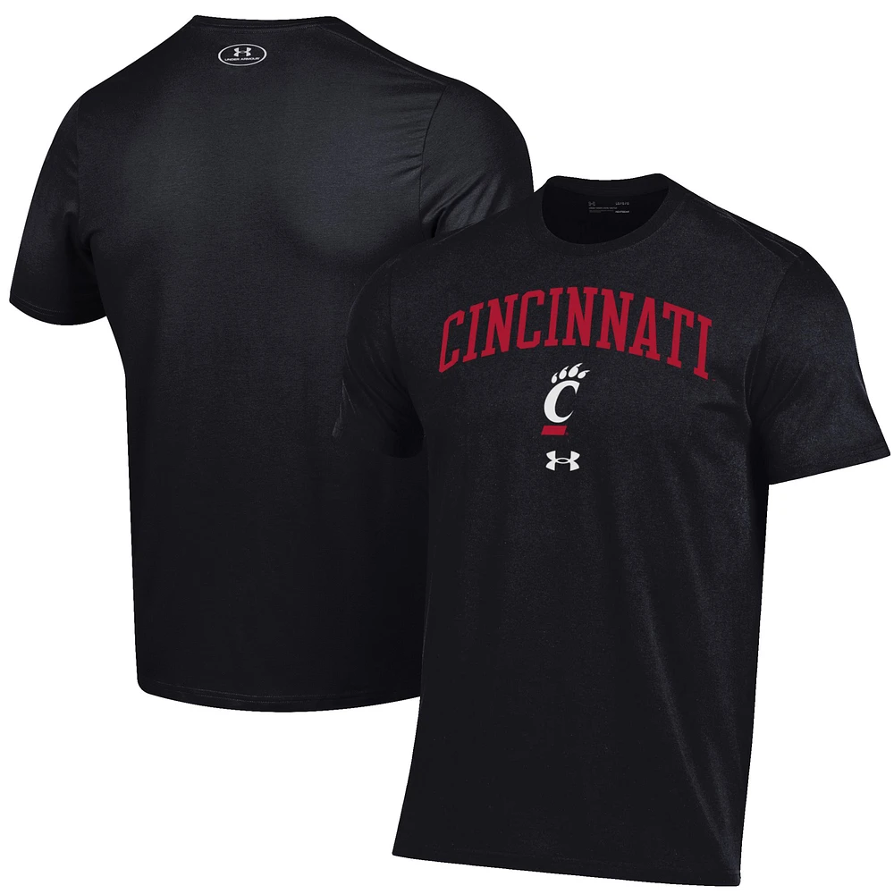 Men's Under Armour Black Cincinnati Bearcats Arch Over Performance T-Shirt