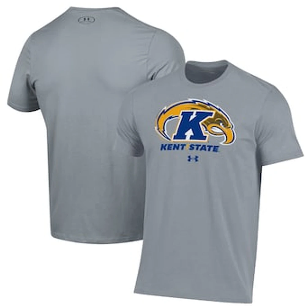 Men's Under Armour Gray Kent State Golden Flashes Primary Performance T-Shirt