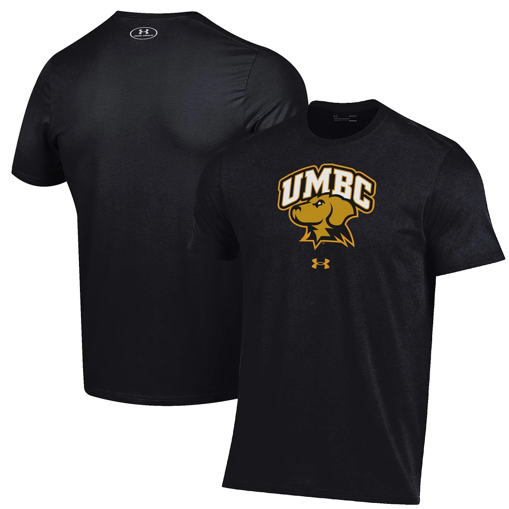 Men's Under Armour Black UMBC Retrievers Primary Performance T-Shirt
