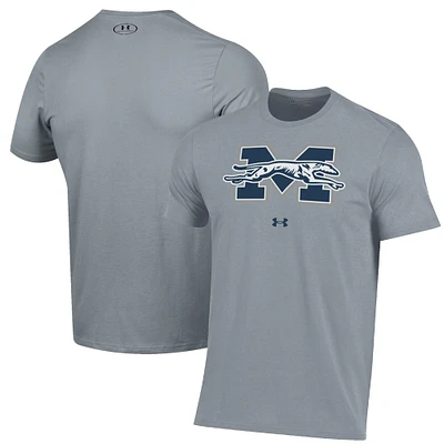 Men's Under Armour Gray Moravian Greyhounds Primary Performance T-Shirt