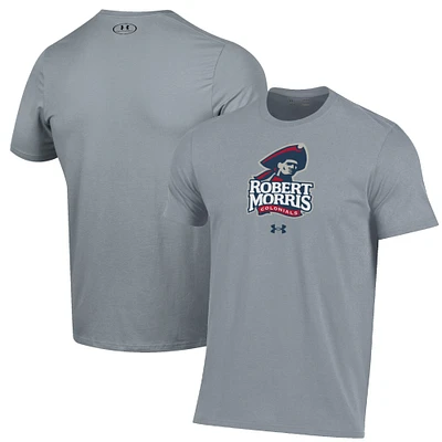 Men's Under Armour Gray Robert Morris Colonials Primary Performance T-Shirt
