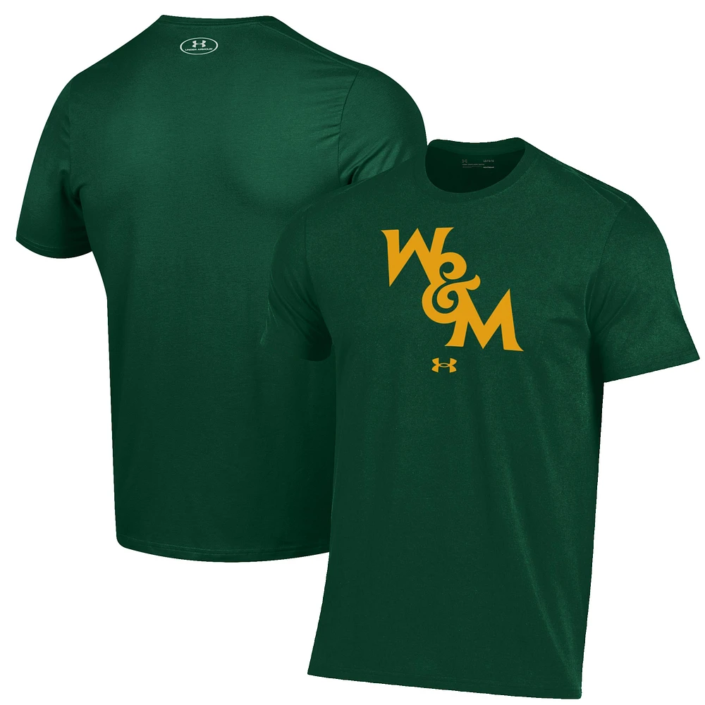 Men's Under Armour Green William & Mary Tribe Primary Performance T-Shirt