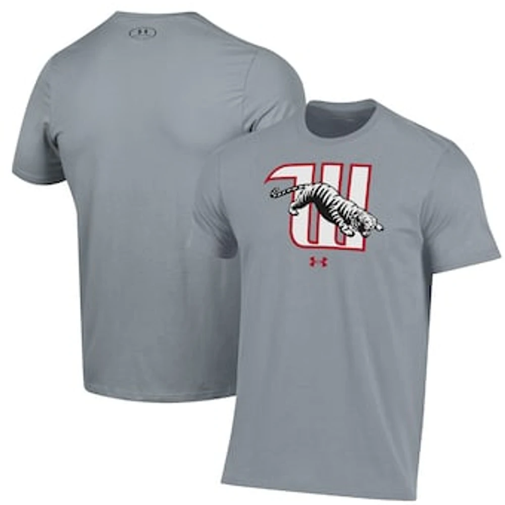 Men's Under Armour Gray Wittenberg University Tigers Primary Performance T-Shirt