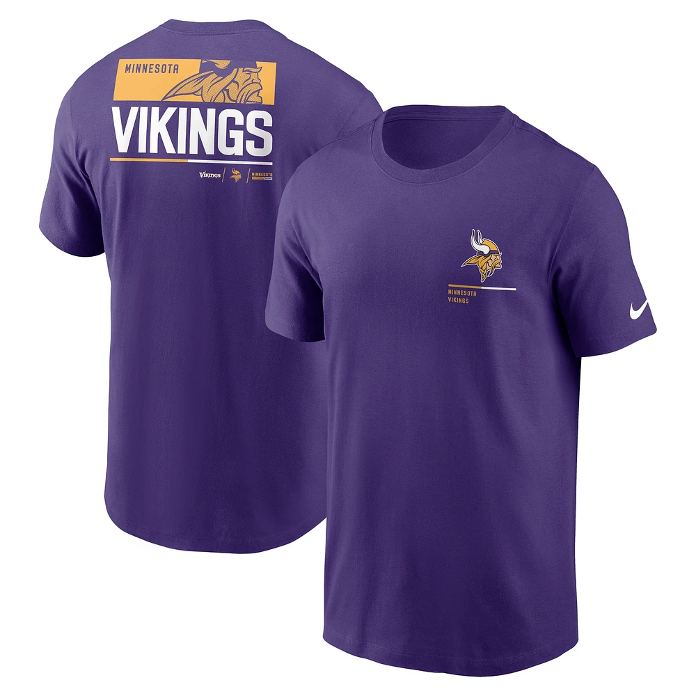 Men's Nike Purple Minnesota Vikings Team Incline T-Shirt