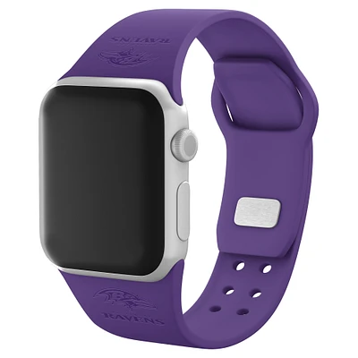 Purple Baltimore Ravens Debossed Silicone Apple Watch Band