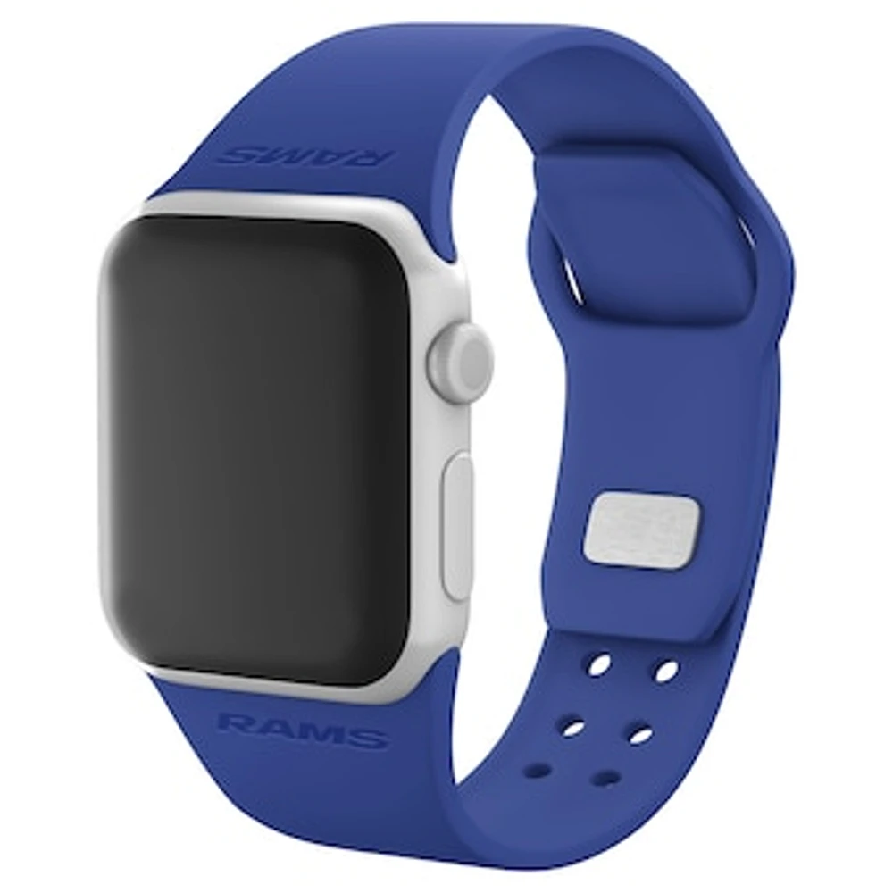 Blue Los Angeles Rams Debossed Silicone Apple Watch Band