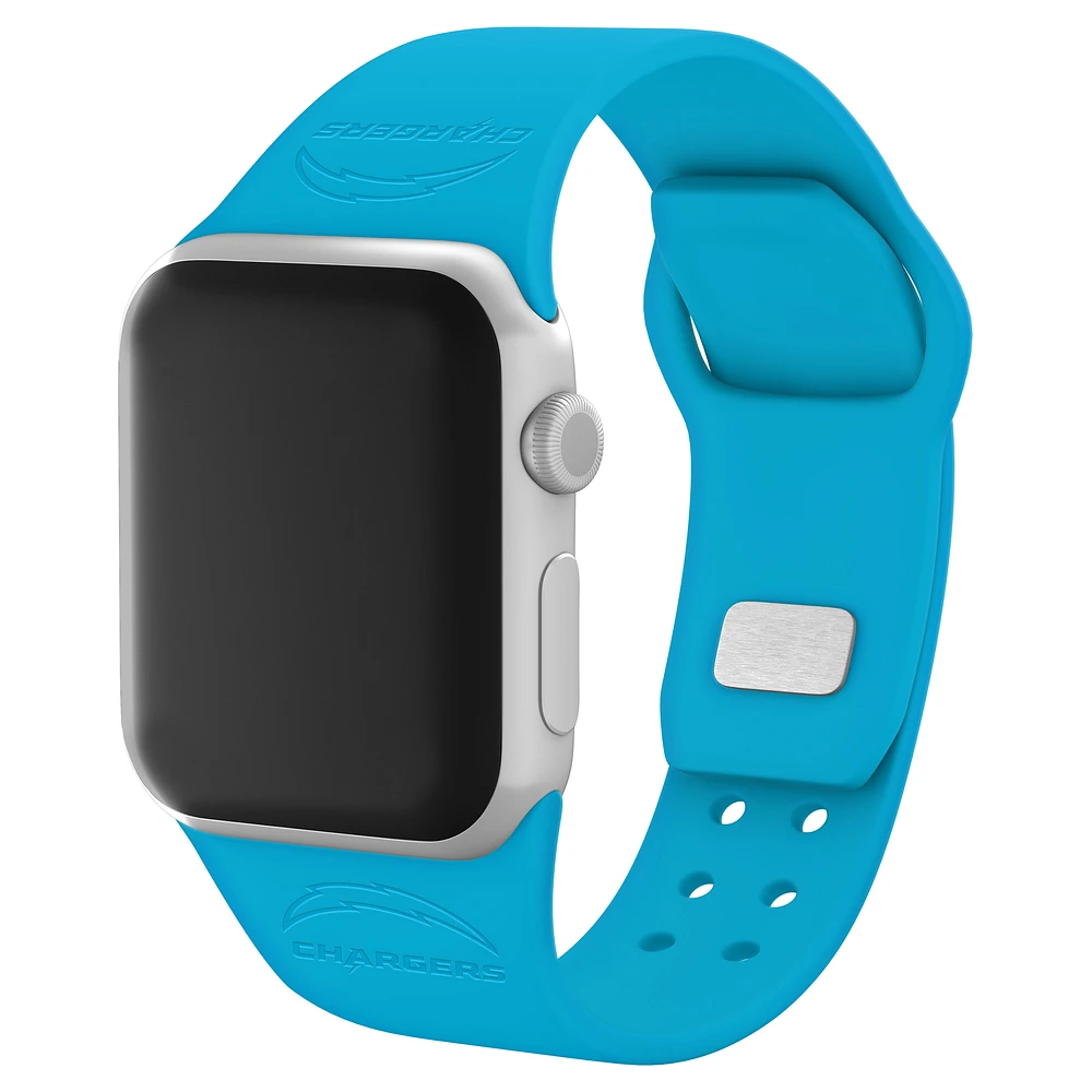 Powder Blue Los Angeles Chargers Debossed Silicone Apple Watch Band