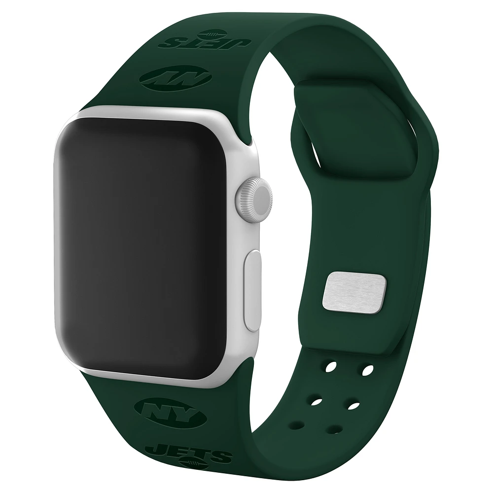 Green New York Jets Debossed Silicone Apple Watch Band