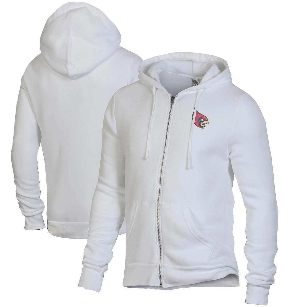 Men's White Catholic University Cardinals Rocky Full-Zip Hoodie