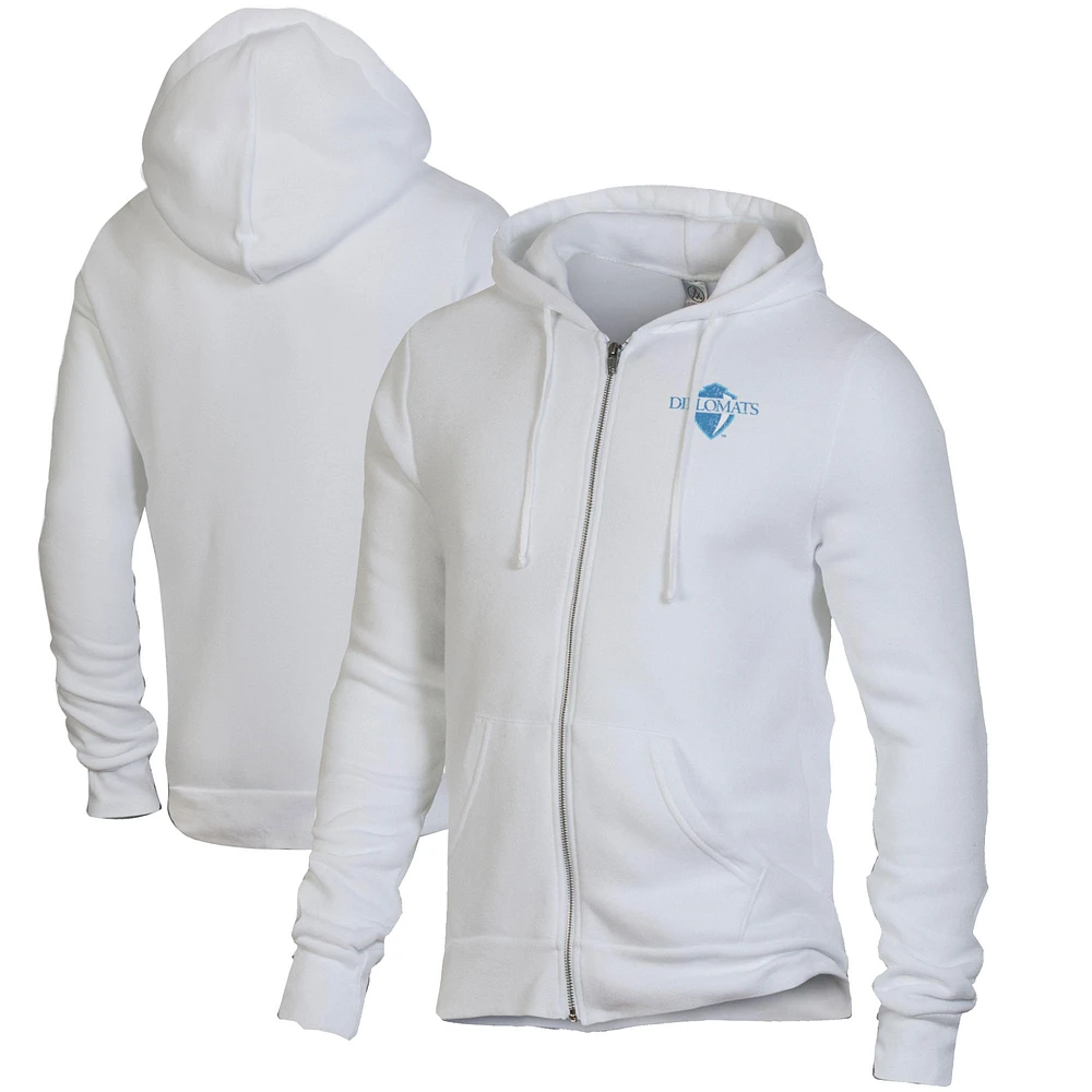 Men's White Franklin & Marshall Diplomats Rocky Full-Zip Hoodie