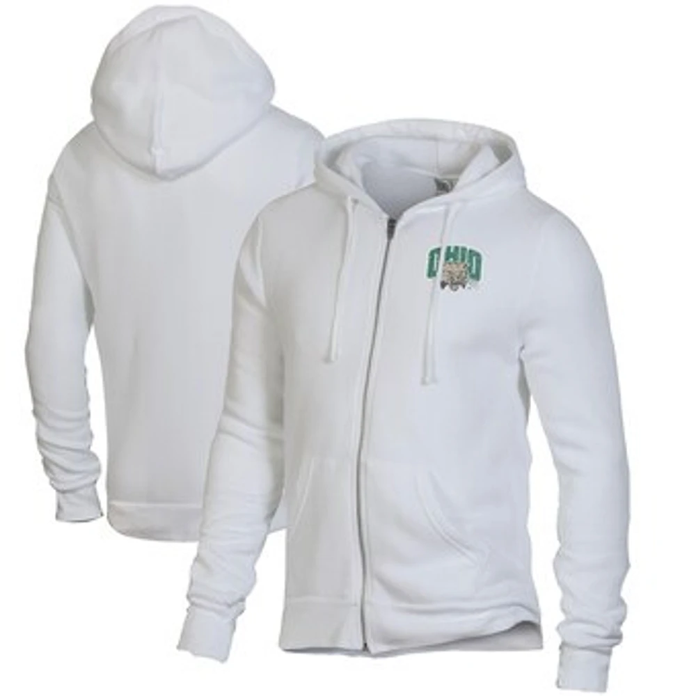 Men's White Ohio Bobcats Rocky Full-Zip Hoodie