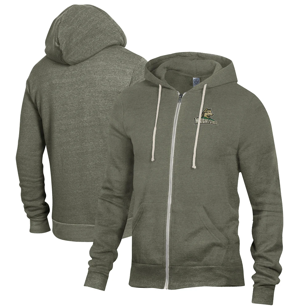 Men's Hunter Green Wright State Raiders Rocky Full-Zip Hoodie