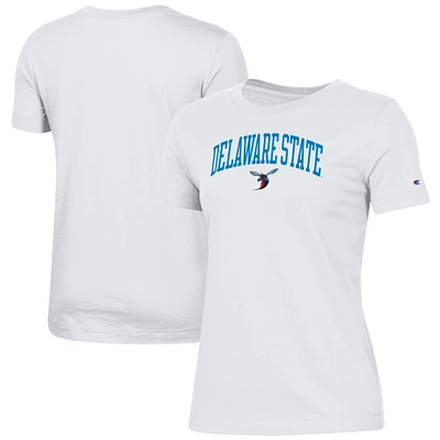 Women's Champion White Delaware State Hornets Core 2.0 T-Shirt
