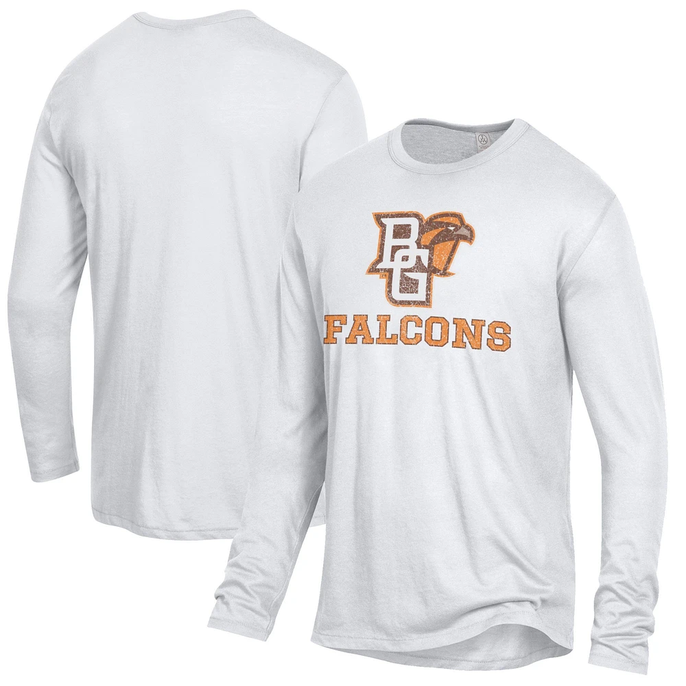 Men's White Bowling Green St. Falcons Keeper Long Sleeve T-Shirt
