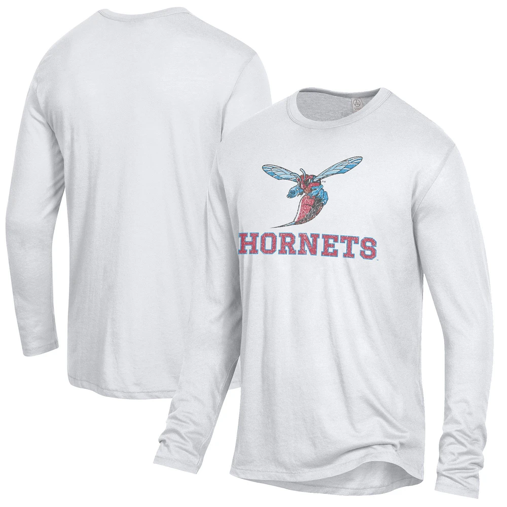 Men's White Delaware State Hornets Keeper Long Sleeve T-Shirt