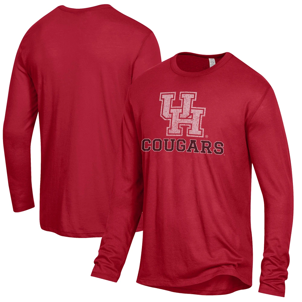 Men's Red Houston Cougars Keeper Long Sleeve T-Shirt