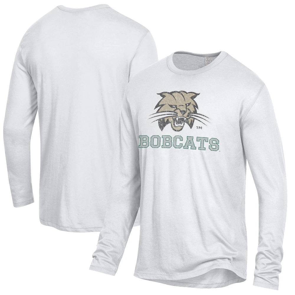 Men's White Ohio Bobcats Keeper Long Sleeve T-Shirt