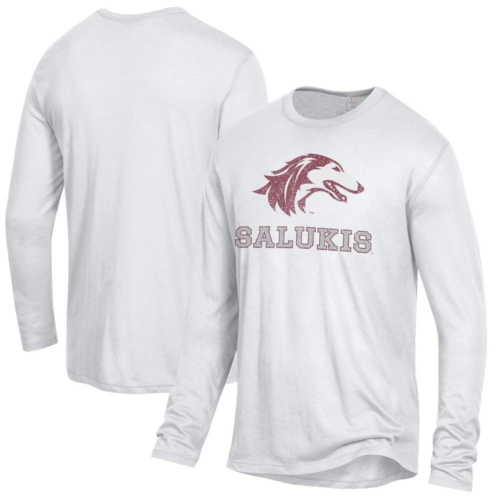 Men's White Southern Illinois Salukis Keeper Long Sleeve T-Shirt