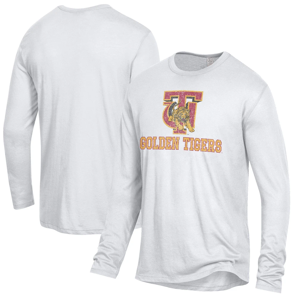 Men's White Tuskegee Golden Tigers Keeper Long Sleeve T-Shirt
