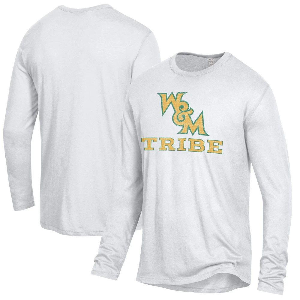 Men's White William & Mary Tribe Keeper Long Sleeve T-Shirt