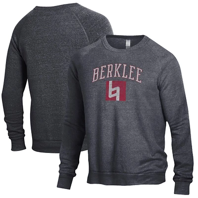 Men's Heathered Black Berklee College of Music The Champ Tri-Blend Pullover Sweatshirt