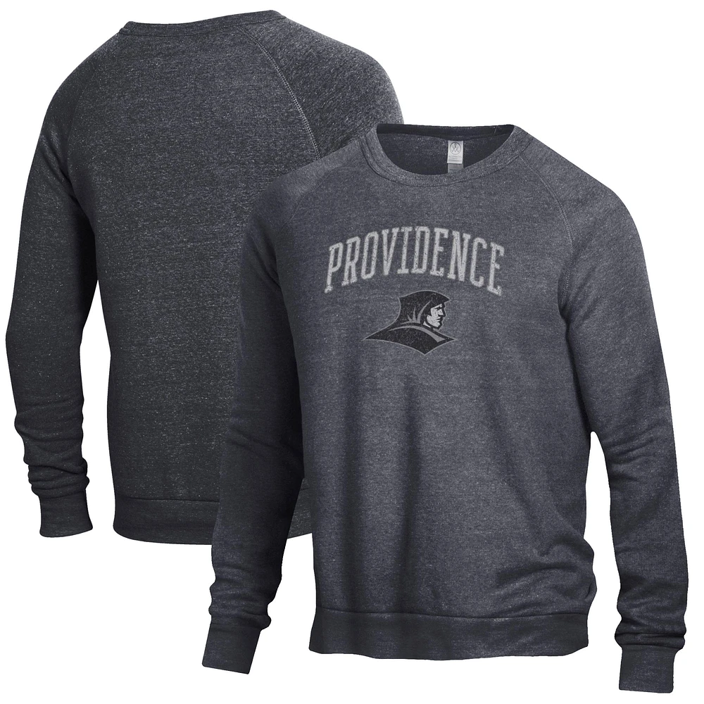 Men's Heathered Black Providence Friars The Champ Tri-Blend Pullover Sweatshirt