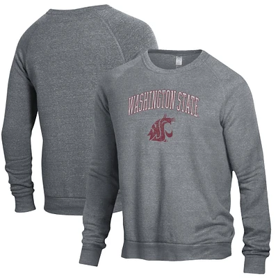 Men's Heathered Gray Washington State Cougars The Champ Tri-Blend Pullover Sweatshirt
