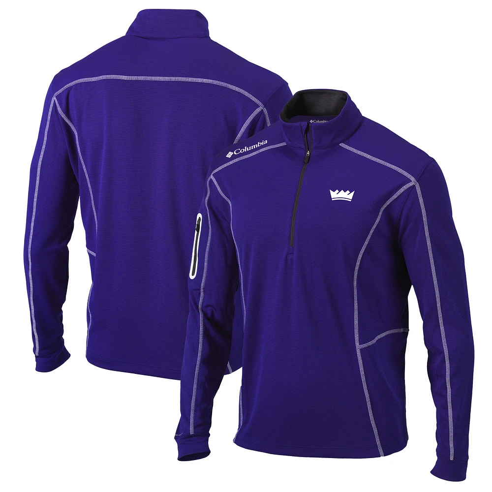 Men's Columbia Purple Sacramento Kings Shotgun Quarter-Zip Pullover Jacket
