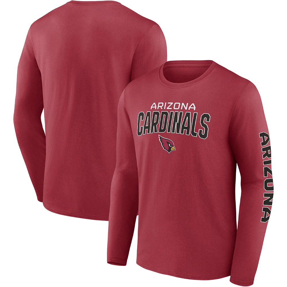 Men's Fanatics Cardinal Arizona Cardinals Go the Distance Long Sleeve T-Shirt