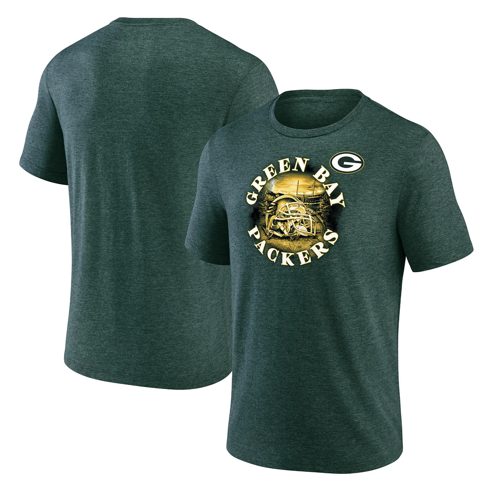Men's Fanatics Heathered Green Green Bay Packers Sporting Chance T-Shirt