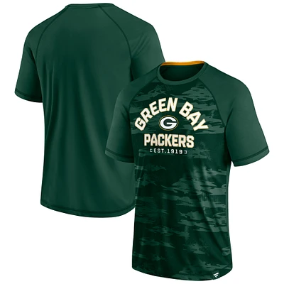 Men's Fanatics Green Green Bay Packers Hail Mary Raglan T-Shirt