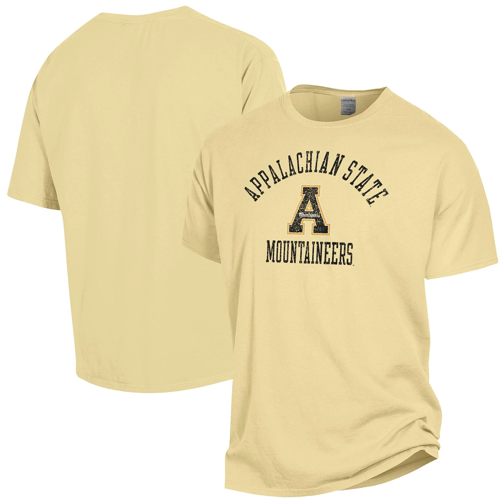 Men's ComfortWash Gold Appalachian State Mountaineers Arch Logo Garment Dyed T-Shirt