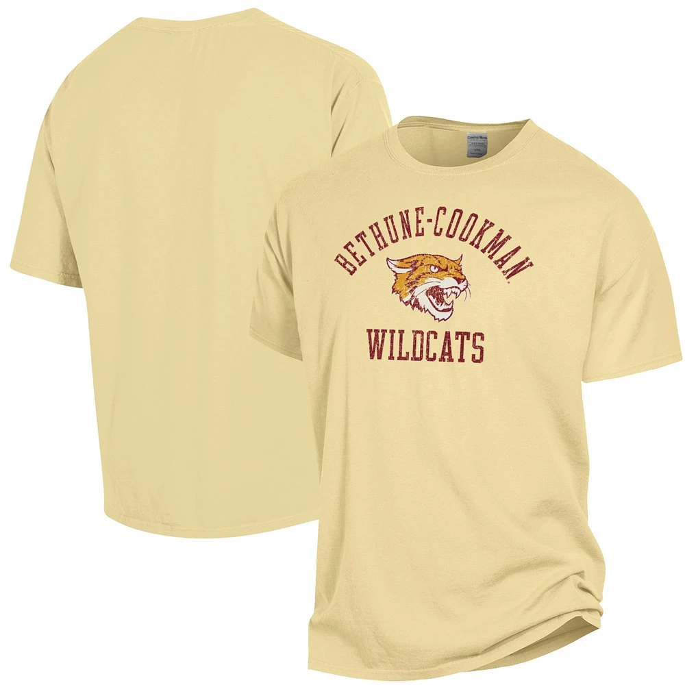 Men's ComfortWash Gold Bethune-Cookman Wildcats Arch Logo Garment Dyed T-Shirt