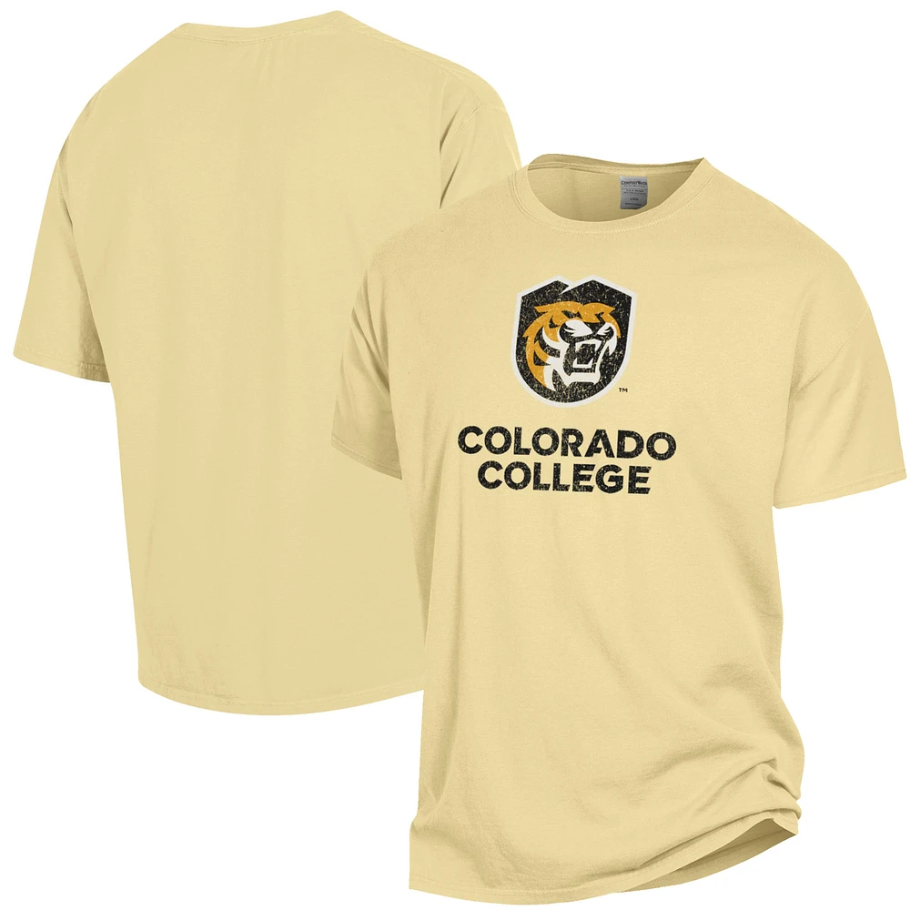 Men's ComfortWash Gold Colorado College Tigers Arch Logo Garment Dyed T-Shirt